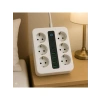 Akıllı Çoklu Priz, 6 Priz + 4 USB Çıkışı