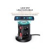 Akım Korumalı Kule Tipi Priz İstasyonu - 8 Priz, 2 Type-C, 1 USB Girişi