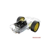 Alkatronik Demonte 2WD Akıllı Robot Araba Şasi Kiti DIY Pleksi Tekerlek Motor Çizgi İzleyen Engelden Kaçma
