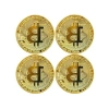 Altın Renkli Bitcoin Hatıra Parası, 4 Adet Koleksiyon Parası
