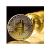 Altın Renkli Bitcoin Hatıra Parası, 4 Adet Koleksiyon Parası
