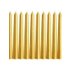 Altın Renkli Dekoratif Taper Mum Seti - 10 Adet