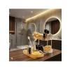 Amber Sarı Renkli Banyo Düzenleyici Raf, İki Katlı