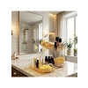 Amber Sarı Renkli Banyo Düzenleyici Raf, İki Katlı