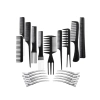 Antistatik Tarak Seti, 10 Parça - Krepe ve Röfle için