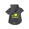Antrasit renkli kapüşonlu sweatshirt, XS beden, köpek ve kedi için