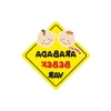 Arabada Bebek Var Sticker, Oto Araç Sticker, 19 x 19 cm Boyut