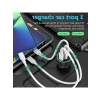 Araç İçi 60W PD Hızlı Şarj Aleti, 2x Type-C ve 1x USB 3.0 Portu
