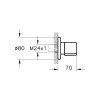 Artema A41461 Ankastre Stop Valf, Krom