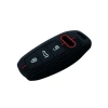 AutoHan Keys Audi Anahtar Kılıfı, A3 2021-2022, A6L, A7, A8, Q8, E-Tron, C8, D5 Modelleri için Uyumlu, Siyah Kırmızı Çizgili Petek Desenli