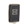 AutoHan Keys Lüx Renault Anahtar Kılıfı, Clio E-Tech, Austral, Megane E-Tech Uyumlu, 4 Buton, Siyah-Altın