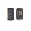 AutoHan Keys Lüx Renault Anahtar Kılıfı, Clio E-Tech, Austral, Megane E-Tech Uyumlu, 4 Buton, Siyah-Altın