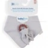 Babyjem Silikon Diş Kaşıyıcılı Bürümcük Müslin Önlük Gri