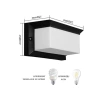 Bahçe Aydınlatması için Su Geçirmez 25 cm E27 Duylu LED Aplik