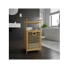 Bambu Görünümlü 2 Katlı Banyo Rafı, Ahşap Düzenleyici ile Şık Kullanım