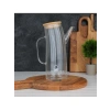 Bambu Kapaklı Borosilikat Cam Yağlık & Sirkelik | 1 Litre Kapasite