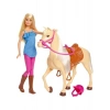 Barbie ve Güzel Atı Oyun Seti Sarışın Bebekli FXH