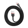 Baseus Cafule Serisi Lightning Kablosu 1 m Gri Gri-Siyah