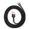 Baseus Cafule Serisi Lightning Kablosu 1 m Gri Gri-Siyah