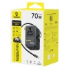 Baseus Enercore CG11 Super Hızlı Universal Seyahat Adaptörü Çekmeli Kablolu 2AC+2U+2C 70W Siyah