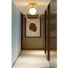 Beyaz Camlı Modern Tasarım Avize, Eskitme Renkli, Tekli Led Işık