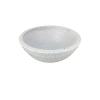 Beyaz Granit Toprak Saksı 20 cm Çap