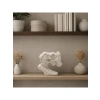 Beyaz Minimalist Aşıklar Heykeli, Modern Dekoratif Biblo
