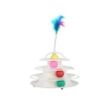 Beyaz Renkli 24 x 13 cm Boyutunda 4 Katlı Tüylü Kedi Oyuncağı