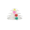 Beyaz Renkli 24 x 13 cm Boyutunda 4 Katlı Tüylü Kedi Oyuncağı