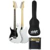 Beyaz Renkli Amfili Full Elektro Gitar Seti - 39 İnç