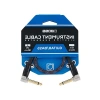 BIC-1AA Studio Grade Instrument Cable, Patch/pedal kablosu, sağ açılı 1/4 inç konnektörler, 1 ft/30 cm uzunluk