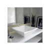 Bien Kristal Kare Beyaz Deliksiz Lavabo 41 Cm