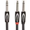 Black-Serisi Bağlantı Eklemesi/Split Kablo – 6, 3-mm-TRS- 2x 6, 3-mm jak, Uzunluk: 3m – RCC-10-TR28V2