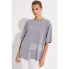Brav BRV-029 Gri Kadın Tshirt