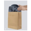 Bükümlü Saplı Kraft Kağıt Torba, 12x25x31 cm, 25 Adet Alışveriş Ambalajı