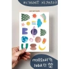 Büyük Boy 11 Adet Rengarenk Boho Sticker Seti