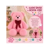 Büyük Boy Peluş Ayıcık, Yumuşak ve Sevimli, Pembe Renk