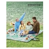 Büyük Piknik Örtüsü, 200 x 200 cm, Su Geçirmez ve Katlanabilir Gri Renk