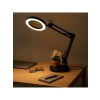 Büyüteçli Masa Lambası USB Güç Bağlantılı 10X Büyütmeli LED Işıklı Masaüstü Lamba 360 Derece Dönebilen Başlıklı Ayarlanabilir Parlaklık Seviyeli Esnek Kollu Çalışma Lambası | FLB06