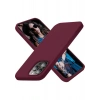 Case 4U Apple Apple iPhone 13 Pro Kılıf Klasik Mat Renkli Yumuşak Premier Silikon Mürdüm