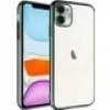 Case 4U Apple iPhone 11 Kılıf Sert PC Renkli Çerçeveli Riksos Silikon Kapak Yeşil