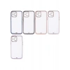Case 4U Apple iPhone 12 Kılıf Kamera Korumalı Pastel Renk Voit Clear Kapak Lila