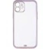 Case 4U Apple iPhone 12 Kılıf Kamera Korumalı Pastel Renk Voit Clear Kapak Lila