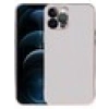 Case 4U Apple iPhone 12 Pro Max Kılıf Kamera Korumalı Altın Renkli Kenar Viyana Arka Kapak Gümüş