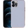 Case 4U Apple iPhone 12 Pro Max Kılıf Kamera Korumalı Altın Renkli Kenar Viyana Arka Kapak Gümüş