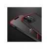 Case 4U Apple iPhone 13 Pro Kılıf 3 Parçalı Tam Koruma Sert Mika Ays Kapak Siyah Kırmızı