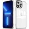 Case 4U Apple iPhone 13 Pro Kılıf Kamera Korumalı Parlak Tasarımlı Renkli Darbe Emici Transparan Post Kapak Şeffaf