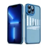 Case 4U Apple iPhone 13 Pro Kılıf Kamera Korumalı Parlak Tasarımlı Renkli Darbe Emici Transparan Post Kapak Mavi