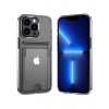 Case 4U Apple iPhone 13 Pro Kılıf Kartvizitli Sert Pc Silikon Ensa Kapak Şeffaf