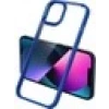 Case 4U Apple iPhone 13 Pro Kılıf Renkli Kenar Metal Kamera Çerçeveli Krom Arka Kapak Lacivert